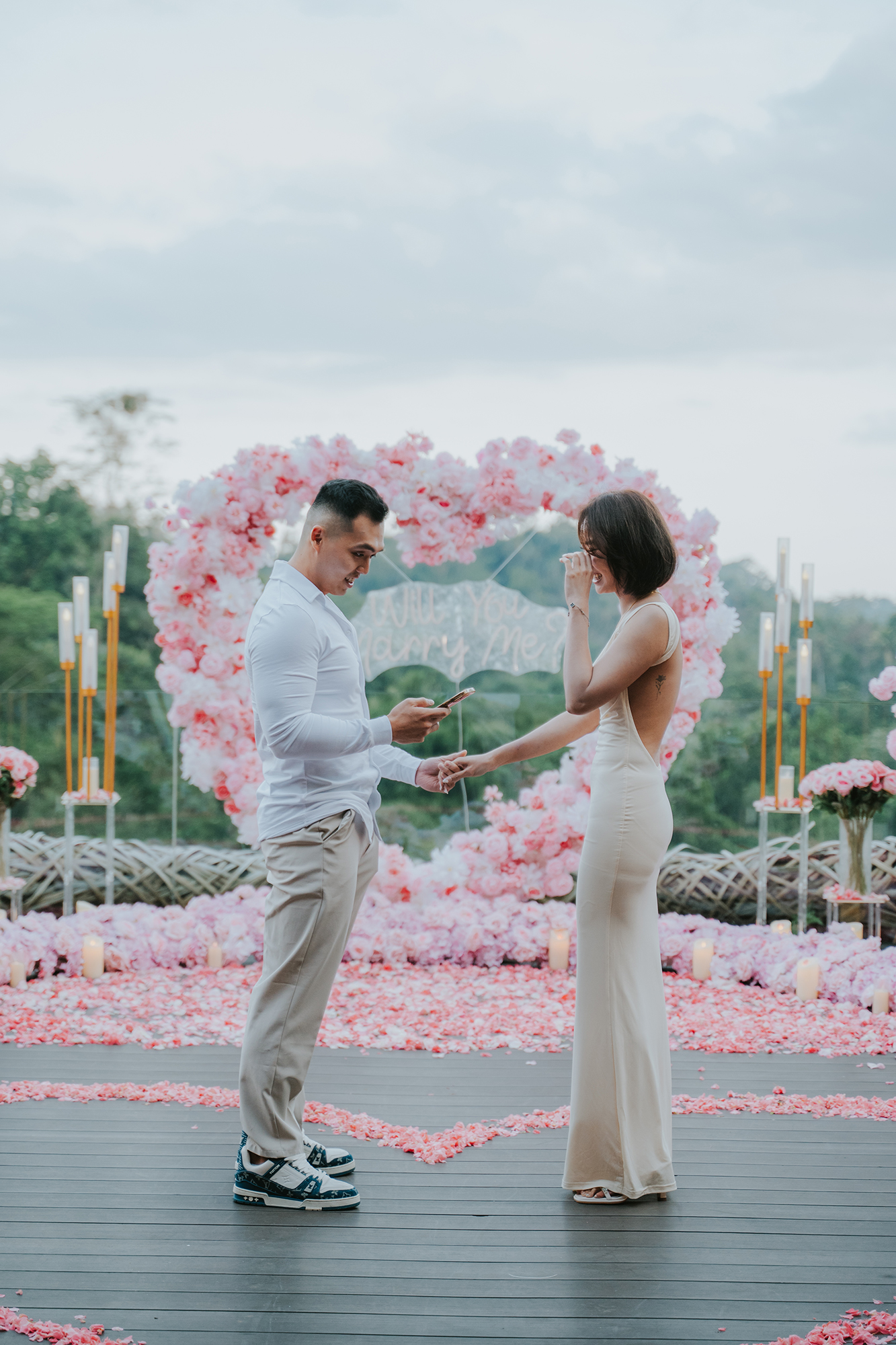 surprise proposal photography in Bali