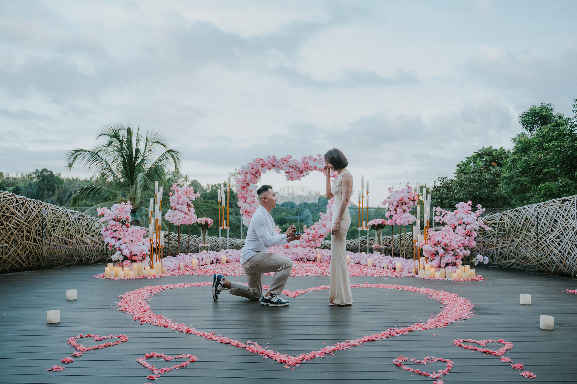 Ubud surprise proposal photography Bali