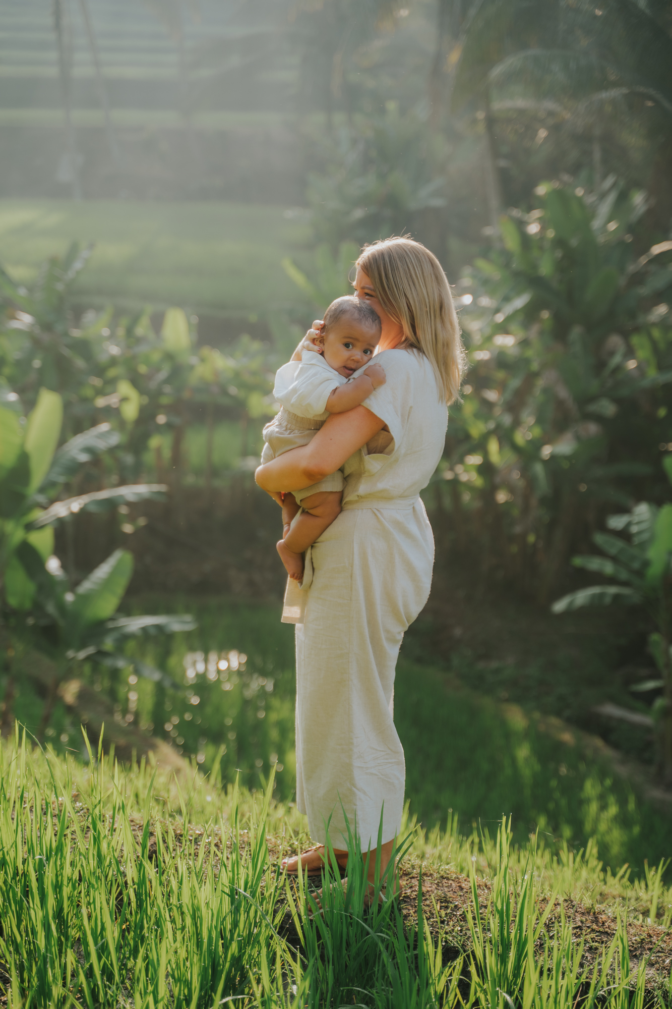 rice fields family photo