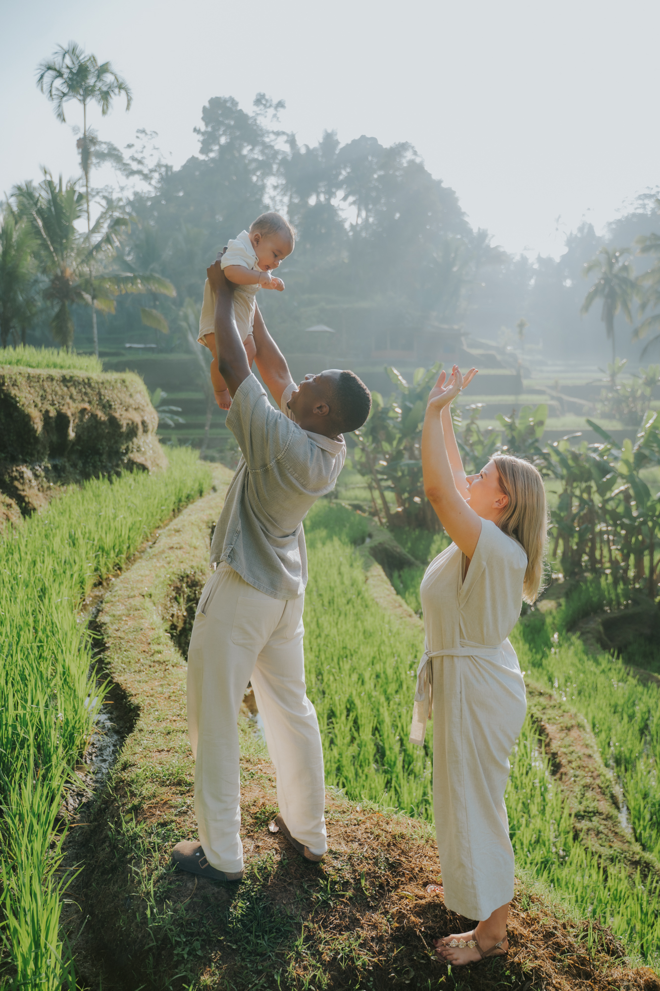 fun family photo in Bali