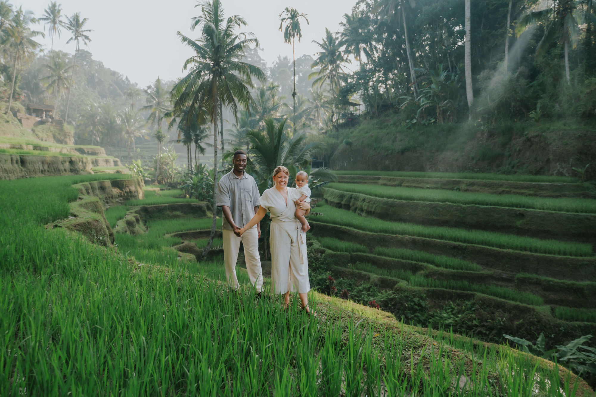 greenery family photo in Ubud Bali
